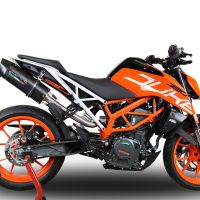 Pot echappement compatible avec Ktm Duke 250 2017-2020, Furore Nero, Pot échappement racing, avec les tuyaux de liaison, article sans homologation 