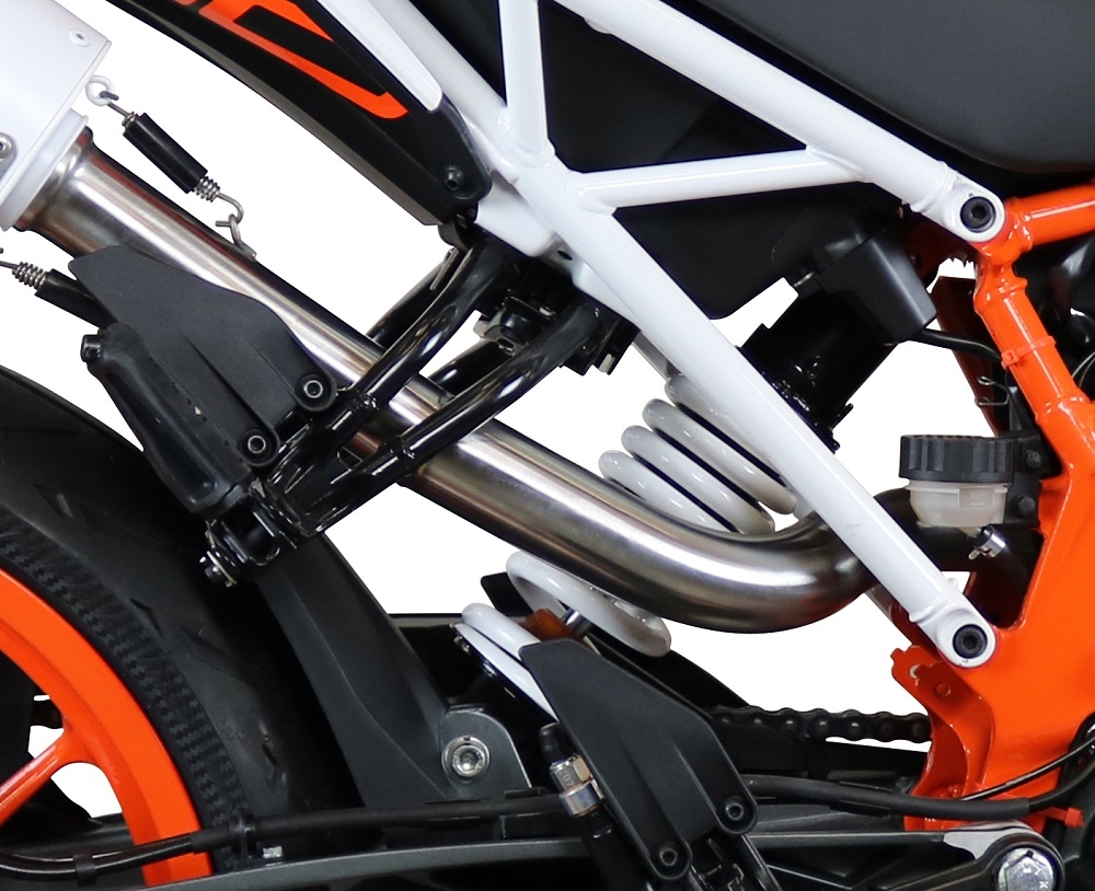 Pot echappement compatible avec Ktm Duke 250 2017-2020, Furore Nero, Pot échappement racing, avec les tuyaux de liaison, article sans homologation 
