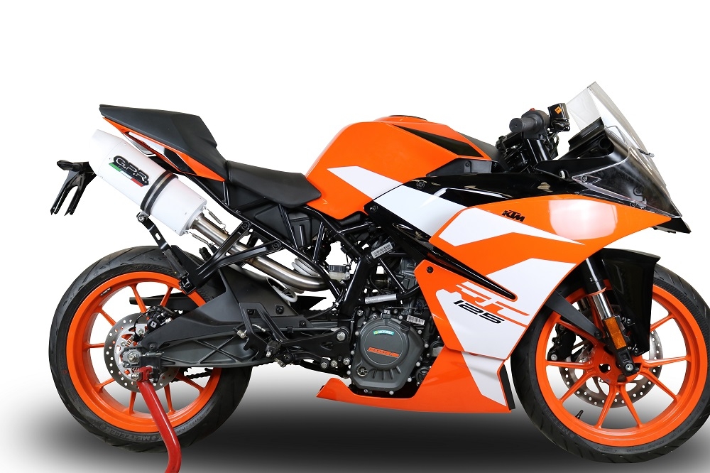 Pot echappement compatible avec Ktm Rc 125 2017-2020, Albus Evo4, Pot Echappement homologué pour les marchés non européens 