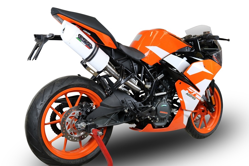Pot echappement compatible avec Ktm Rc 125 2017-2020, Albus Evo4, Pot Echappement homologué pour les marchés non européens 
