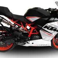 Pot echappement compatible avec Ktm Rc 390 2015-2016, Deeptone Inox, Échappement légal, homologué,silencieux avec db killer amovible et tuyau de liaison spécifique 