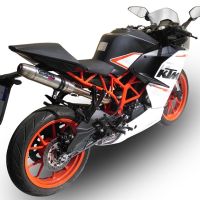 Pot echappement compatible avec Ktm Rc 390 2015-2016, Deeptone Inox, Échappement légal, homologué,silencieux avec db killer amovible et tuyau de liaison spécifique 