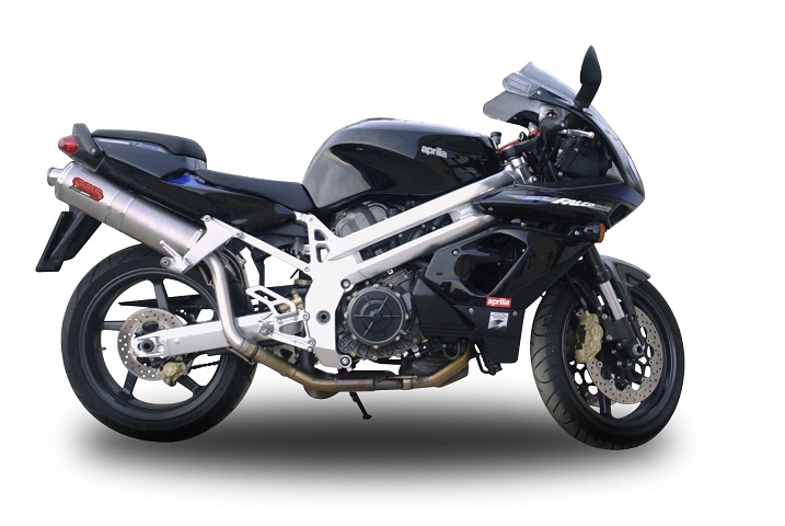 Pot echappement compatible avec Aprilia Sl -Falco 1000 2000-2004, Trioval, Paire de pot d'échappement homologuées, livrées avec db killer amovible et raccords spécifiques 