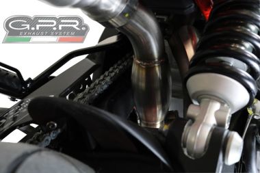 Pot echappement compatible avec Aprilia Dorsoduro 750 2008-2016, Decatalizzatore, Suppresseur de cataliseu, décatalyseurr, article sans homologation 