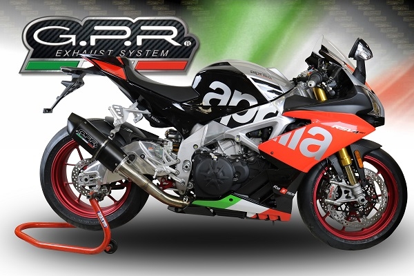Pot echappement compatible avec Aprilia Tuono 1100 V4 Rr 2017-2020, Furore Evo4 Nero, Pot Echappement homologué pour les marchés non européens 