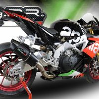 Pot echappement compatible avec Aprilia Tuono 1100 V4 Rr 2017-2020, Furore Evo4 Nero, Pot Echappement homologué pour les marchés non européens 