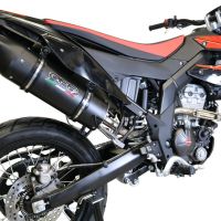 Pot echappement compatible avec Aprilia Sx 125 2018-2020, Furore Evo4 Nero, Échappement légal, homologué,silencieux avec db killer amovible et tuyau de liaison spécifique 
