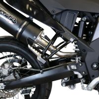 Pot echappement compatible avec Aprilia Sx 125 2018-2020, Furore Evo4 Nero, Échappement légal, homologué,silencieux avec db killer amovible et tuyau de liaison spécifique 