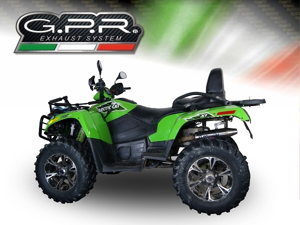 Pot echappement compatible avec Artic Cat Trv 700 2009-2017, Deeptone Atv, Échappement légal, homologué,silencieux avec db killer amovible 