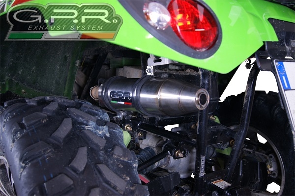 Pot echappement compatible avec Artic Cat Trv 700 2009-2017, Deeptone Atv, Échappement légal, homologué,silencieux avec db killer amovible 