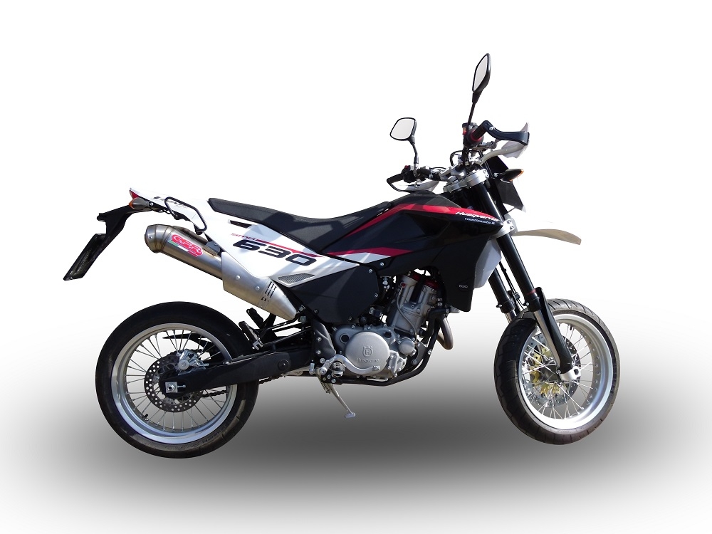 Pot echappement compatible avec Husqvarna TE 630 E - SMS 630 - Smr 630 2010-2014, Powercone Evo, Paire de pot d'échappement homologuées, livrées avec db killer amovible et raccords spécifiques 