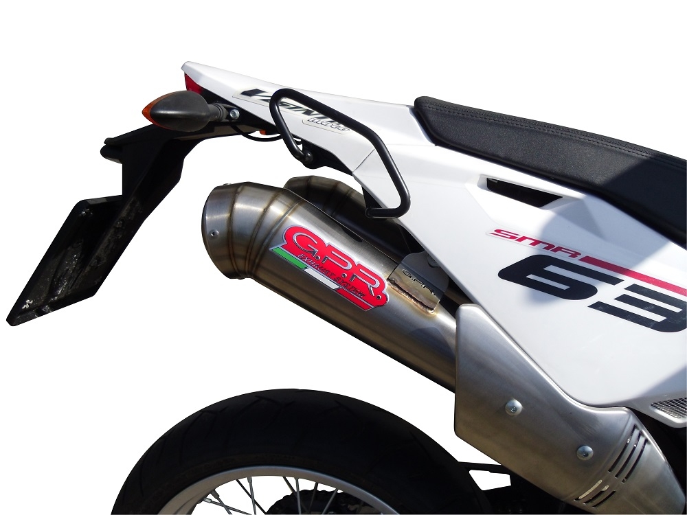 Pot echappement compatible avec Husqvarna TE 630 E - SMS 630 - Smr 630 2010-2014, Powercone Evo, Paire de pot d'échappement homologuées, livrées avec db killer amovible et raccords spécifiques 