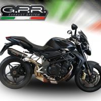 Pot echappement compatible avec Mv Agusta Brutale 920 2010-2011, Furore Nero, Échappement légal, homologué,silencieux avec db killer amovible et tuyau de liaison spécifique 