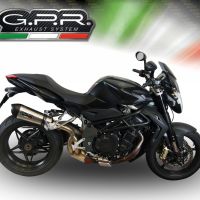 GPR exhaust compatible with  Mv Agusta Brutale 1090 R-RR  2010-2016, New Grand Prix Evo Titanium, Slip-on exhaust including removable db killer and link pipe, EPA-compliant 