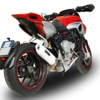 Pot echappement compatible avec Mv Agusta Rivale - Stradale 800 2014-2016, Albus Ceramic, Échappement légal, homologué,silencieux avec db killer amovible et tuyau de liaison spécifique 