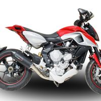 Pot echappement compatible avec Mv Agusta Rivale - Stradale 800 2014-2016, Furore Nero, Échappement légal, homologué,silencieux avec db killer amovible et tuyau de liaison spécifique 