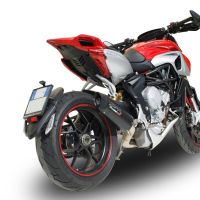 Pot echappement compatible avec Mv Agusta Rivale - Stradale 800 2014-2016, Furore Nero, Échappement légal, homologué,silencieux avec db killer amovible et tuyau de liaison spécifique 