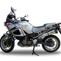 GPR pot echappement compatible avec Yamaha Xt 1200 Z Supertenere 2017-2020, New Grand Prix Evo Titanium, Échappement légal, homologué,silencieux avec db killer amovible et tuyau de liaison spécifique 