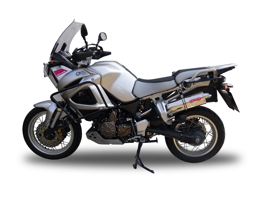 Pot echappement compatible avec Yamaha Xt 1200 Z Supertenere 2017-2020, Trioval, Échappement légal, homologué,silencieux avec db killer amovible et tuyau de liaison spécifique 