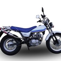 Pot echappement compatible avec Suzuki Rv 125 Van Van 2003-2017, Deeptone Inox, Échappement légal, homologué,silencieux avec db killer amovible et tuyau de liaison spécifique 