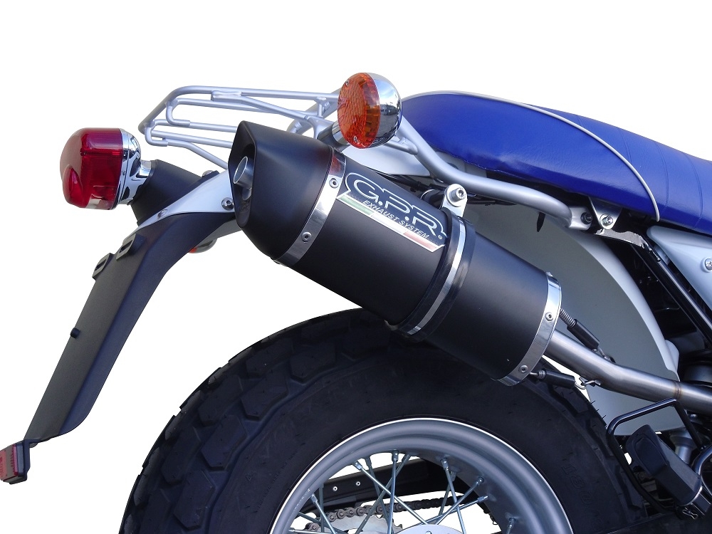 Pot echappement compatible avec Suzuki Rv 125 Van Van 2003-2017, Furore Nero, Échappement légal, homologué,silencieux avec db killer amovible et tuyau de liaison spécifique 