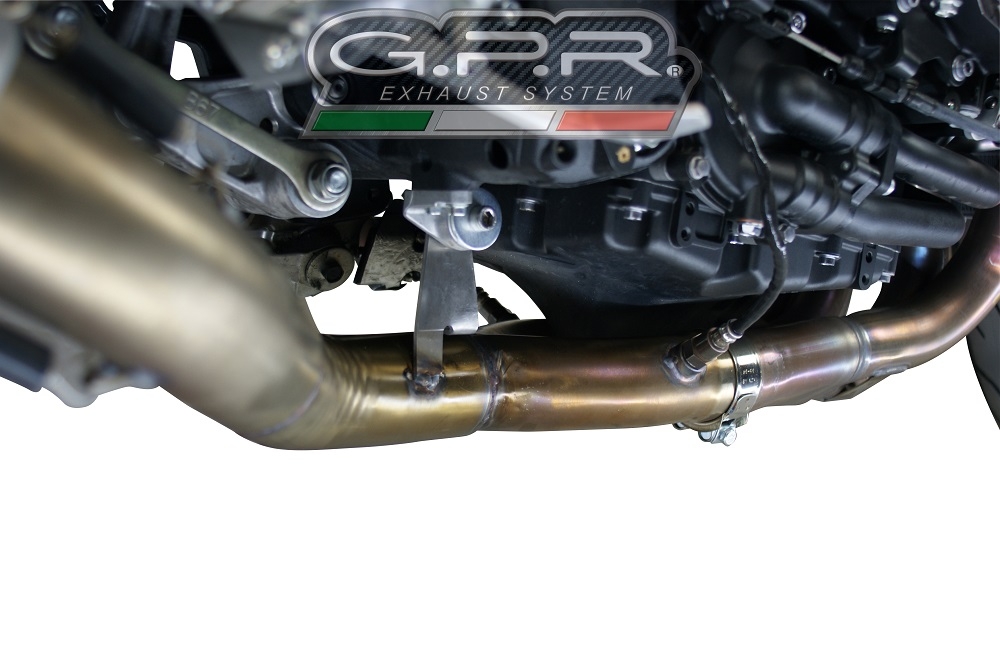Pot echappement compatible avec Yamaha Mt-10 2016-2024, Furore Nero, Système demi complet ,pot chappement racing,article sans homologation 