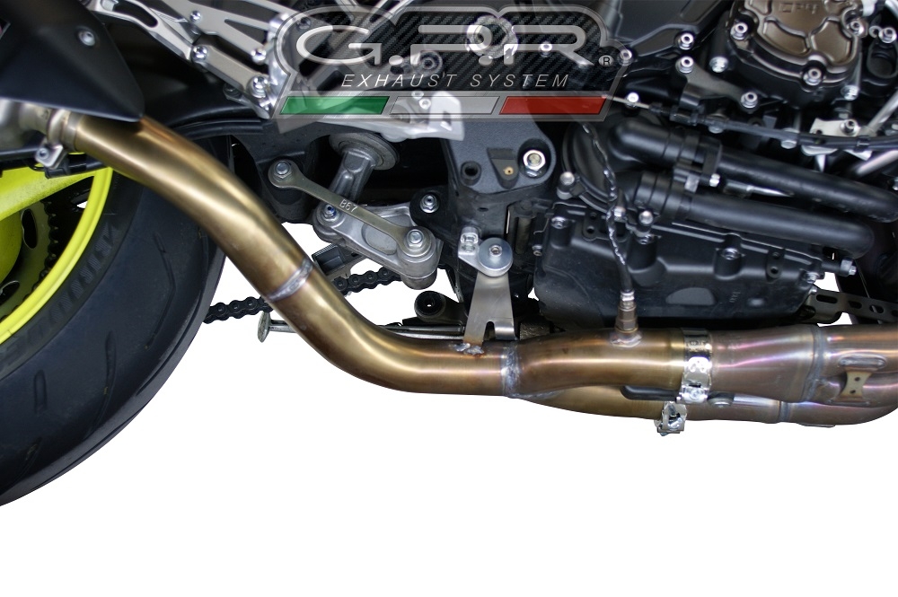 Pot echappement compatible avec Yamaha Mt-10 2016-2024, Furore Nero, Système demi complet ,pot chappement racing,article sans homologation 