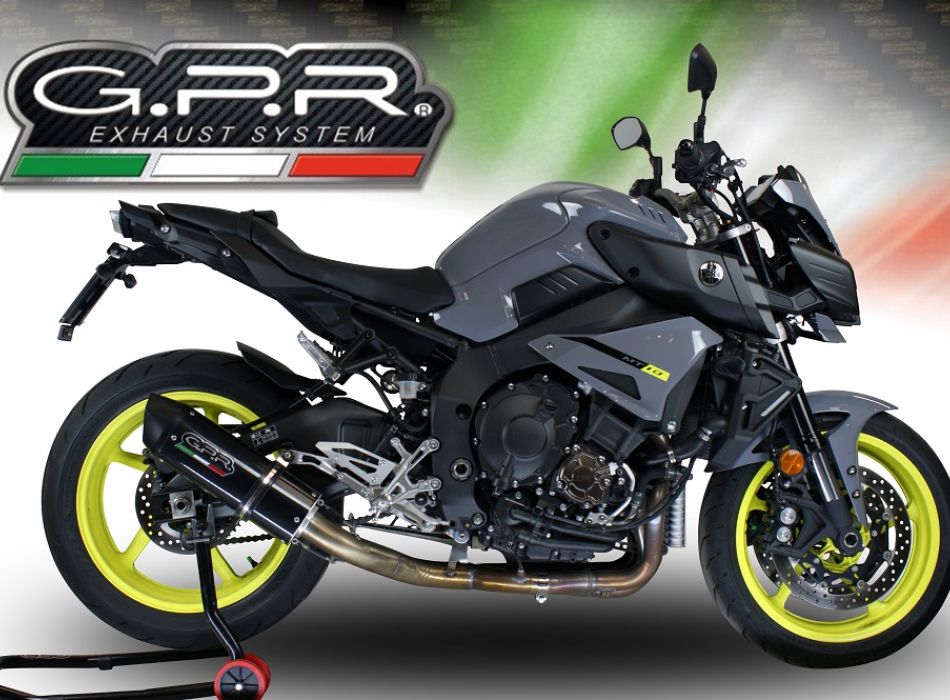 GPR exhaust compatible with Yamaha FZ-10 2016-2024, Furore Nero, Mid ...