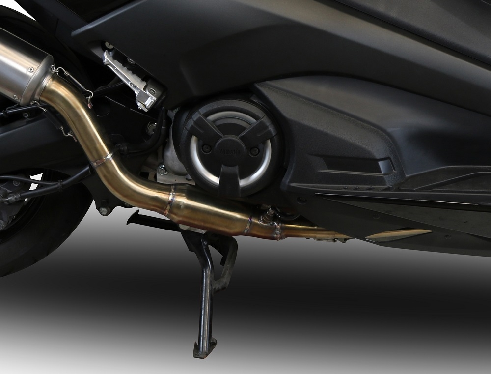 Pot echappement compatible avec Yamaha T-Max 530 2017-2021, Furore Nero, Pot échappement complet, non légal pour les pays de l'UE, avec db killer amovible 