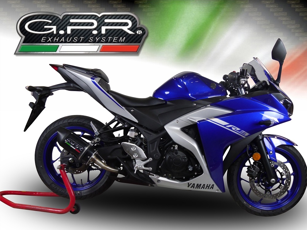 Pot echappement compatible avec Yamaha Mt-03 2016-2017, Furore Nero, Échappement légal, homologué,silencieux avec db killer amovible et tuyau de liaison spécifique 