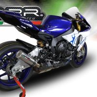 Pot echappement compatible avec Yamaha Yzf R1-R1-M 2020-2025, M3 Inox , Échappement légal, homologué,silencieux avec db killer amovible et tuyau de liaison spécifique 