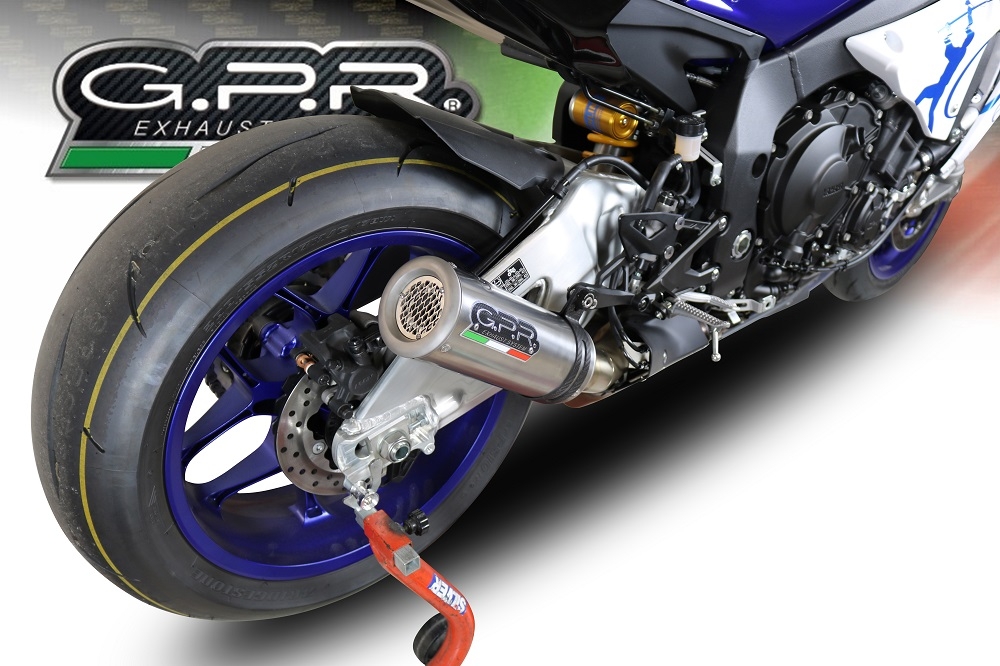 Pot echappement compatible avec Yamaha Yzf R1-R1-M 2020-2025, M3 Inox , Échappement légal, homologué,silencieux avec db killer amovible et tuyau de liaison spécifique 
