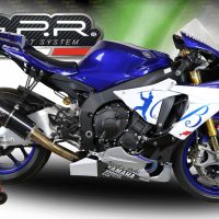 Pot echappement compatible avec Yamaha Yzf R1-R1-M 2017-2019, Furore Nero, Système demi complet ,pot chappement racing,article sans homologation 