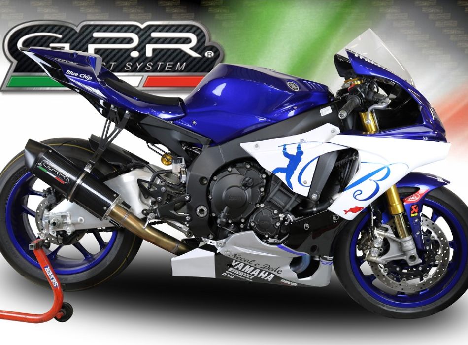 GPR exhaust compatible with Yamaha R1 2020-2025, Furore Nero, Mid-Full ...