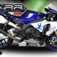 Pot echappement compatible avec Yamaha Yzf R1-R1-M 2020-2025, M3 Black Titanium, Système demi complet ,pot chappement racing,article sans homologation 