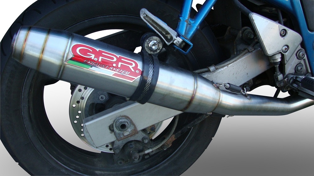 Pot echappement compatible avec Suzuki Gsf 1200 Bandit - S 1997-2004, Deeptone Inox, Échappement légal, homologué,silencieux avec db killer amovible et tuyau de liaison spécifique 