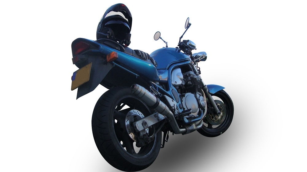 Pot echappement compatible avec Suzuki Gsf 1200 Bandit - S 1997-2004, Deeptone Inox, Échappement légal, homologué,silencieux avec db killer amovible et tuyau de liaison spécifique 