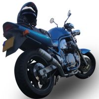 Pot echappement compatible avec Suzuki Gsf 1200 Bandit - S 1997-2004, Deeptone Inox, Échappement légal, homologué,silencieux avec db killer amovible et tuyau de liaison spécifique 