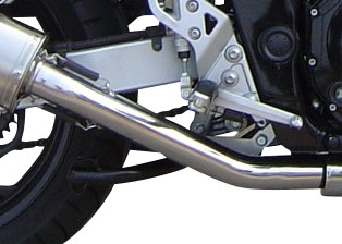 Pot echappement compatible avec Suzuki Gsf 1200 Bandit - S 1997-2004, Trioval, Échappement légal, homologué,silencieux avec db killer amovible et tuyau de liaison spécifique 