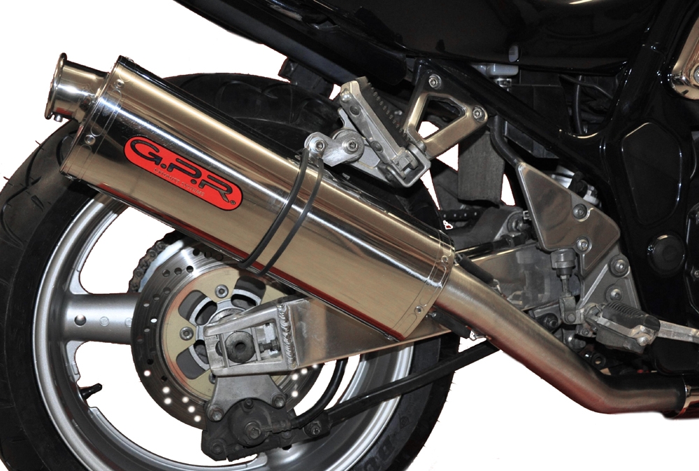 Pot echappement compatible avec Suzuki Gsf 1200 Bandit - S 1997-2004, Trioval, Échappement légal, homologué,silencieux avec db killer amovible et tuyau de liaison spécifique 