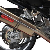 Pot echappement compatible avec Suzuki Gsf 1200 Bandit - S 1997-2004, Trioval, Échappement légal, homologué,silencieux avec db killer amovible et tuyau de liaison spécifique 