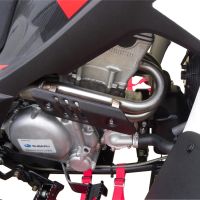 Pot echappement compatible avec Beeline Bestia 3.3 Supermoto -Offroad 2011-2021, Deeptone Atv, Homologué et légal, système d'échappement complet, avec db killer amovible 