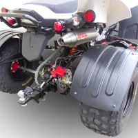 Pot echappement compatible avec Beeline Bestia 3.3 Supermoto -Offroad 2011-2021, Deeptone Atv, Homologué et légal, système d'échappement complet, avec db killer amovible 