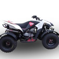 Pot echappement compatible avec Beeline Bestia 3.3 Supermoto -Offroad 2011-2021, Deeptone Atv, Homologué et légal, système d'échappement complet, avec db killer amovible 