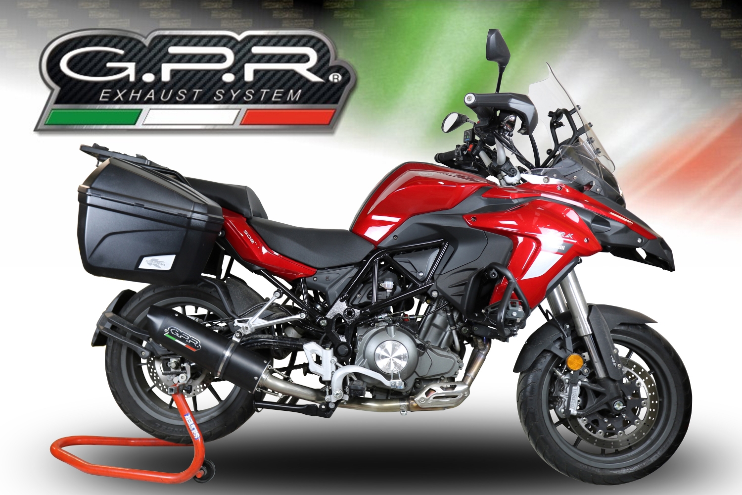 Pot echappement compatible avec Benelli Trk 502 2017-2020, Furore Evo4 Nero, Pot Echappement homologué pour les marchés non européens 