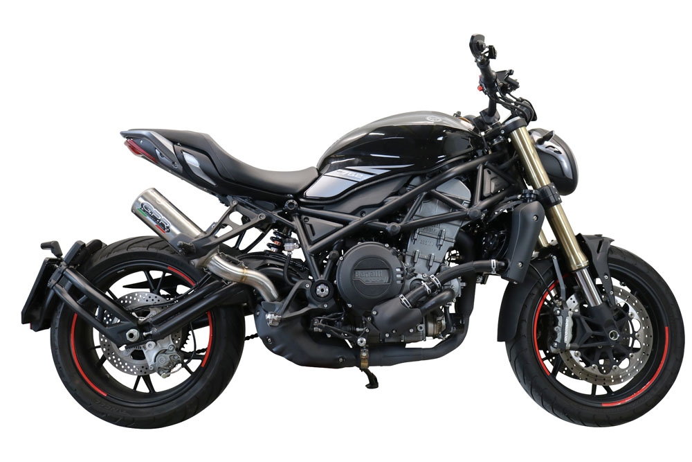 Pot echappement compatible avec Benelli 752 S 2022-2024, M3 Inox , Échappement légal, homologué,silencieux avec db killer amovible et tuyau de liaison spécifique 