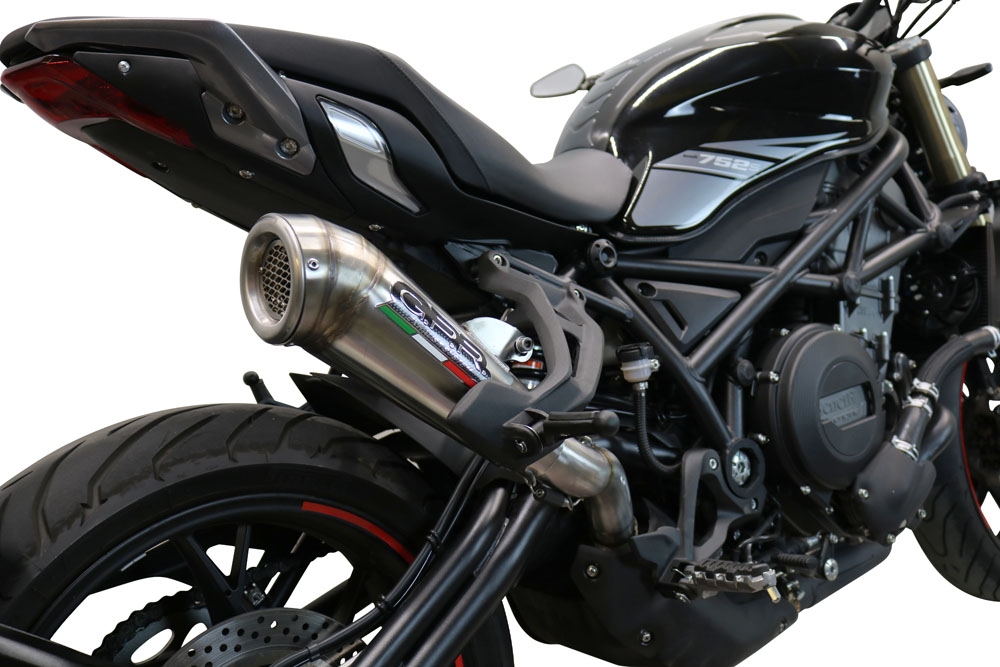 Pot echappement compatible avec Benelli 752 S 2019-2021, Powercone Evo, Échappement légal, homologué,silencieux avec db killer amovible et tuyau de liaison spécifique 
