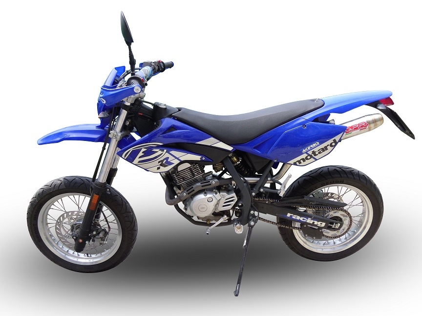 Pot echappement compatible avec Beta RR 125 Enduro Ac 4t 2005-2009, Deeptone Inox, Échappement légal, homologué,silencieux avec db killer amovible et tuyau de liaison spécifique 