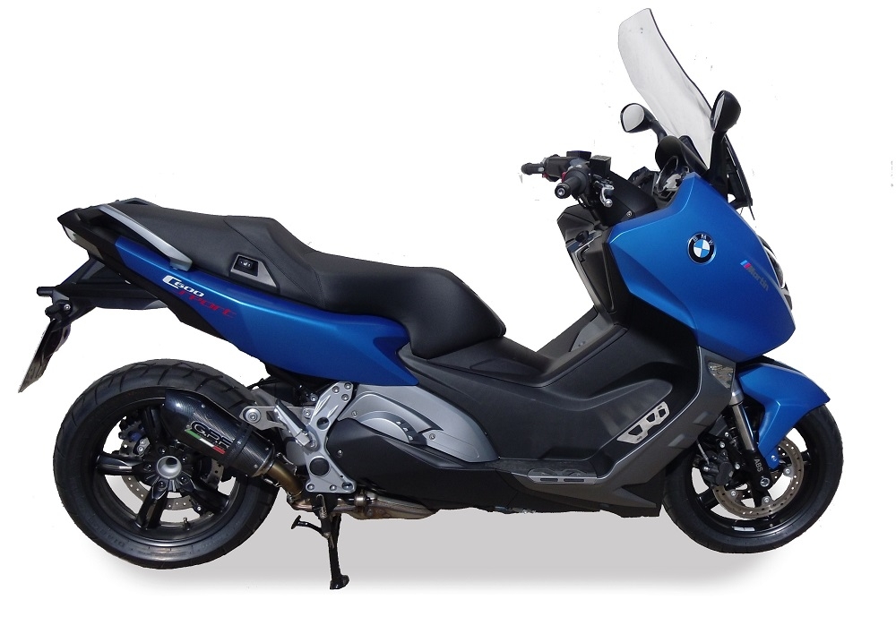 GPR pot echappement compatible avec  Bmw C 600 Sport 2012-2016, New Grand Prix Evo Poppy, Échappement légal, homologué,silencieux avec db killer amovible et tuyau de liaison spécifique 