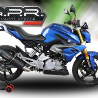 Pot echappement compatible avec Bmw G 310 R 2022-2024, Furore Evo4 Poppy, Pot échappement complet, non légal pour les pays de l'UE, avec db killer amovible 